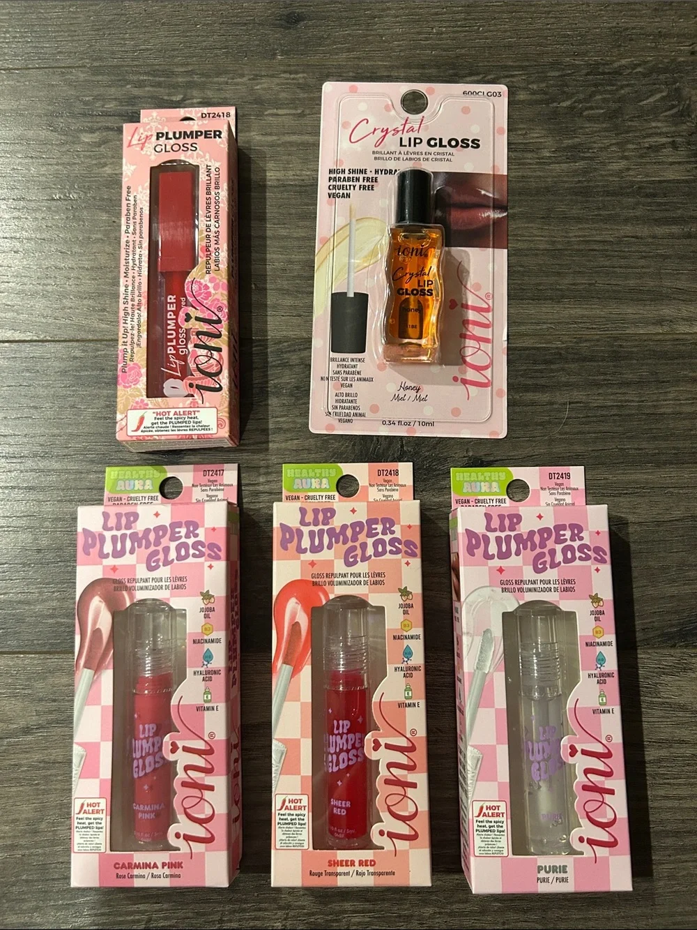 Ioni Lip Plumper Gloss + Crystal Lip Gloss Bundle NEW